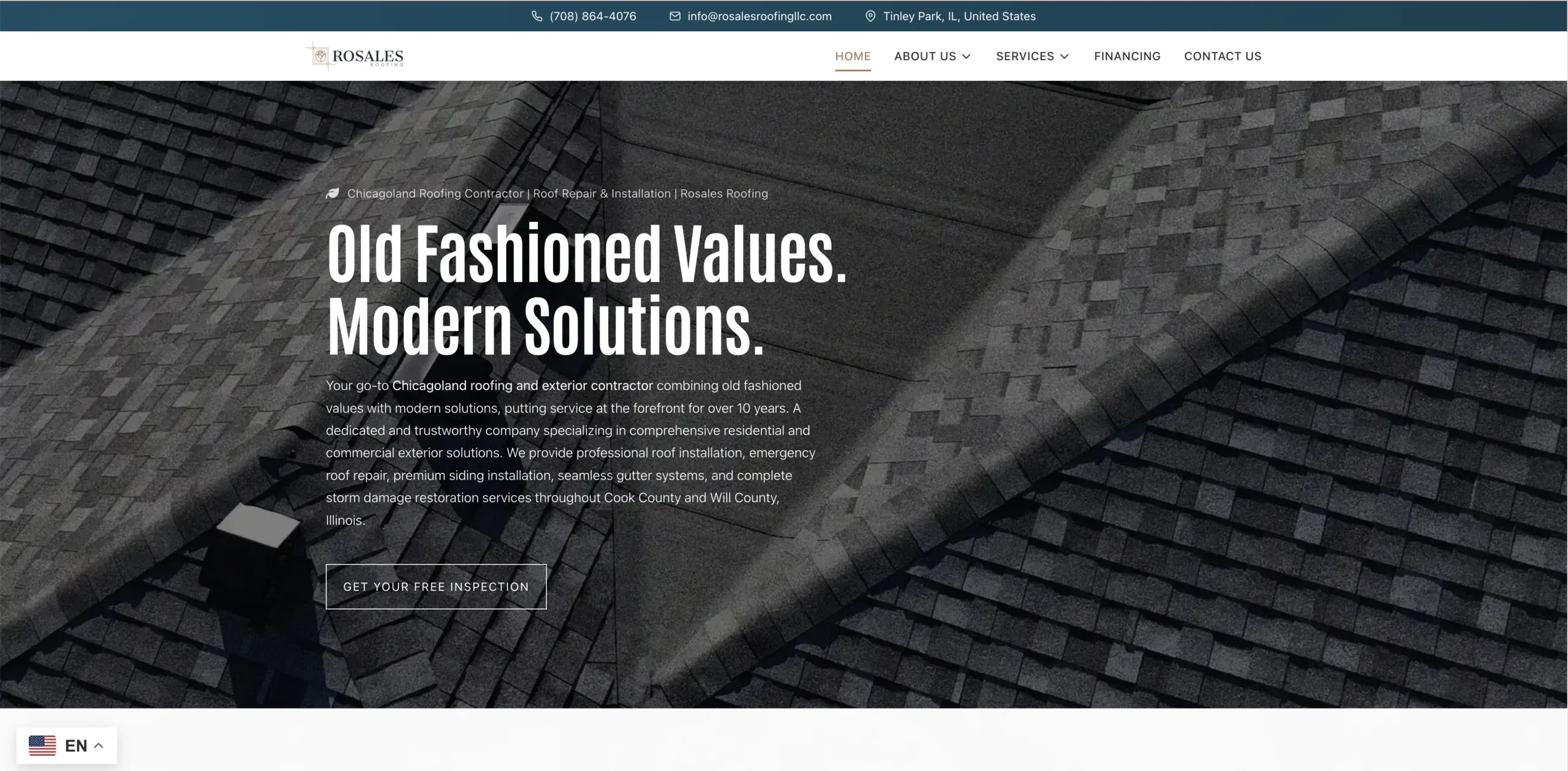 Rosales Roofing Website
